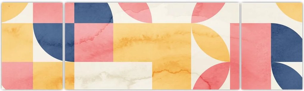 Obraz - Abstrakcja z wzorami retro (170x50 cm)
