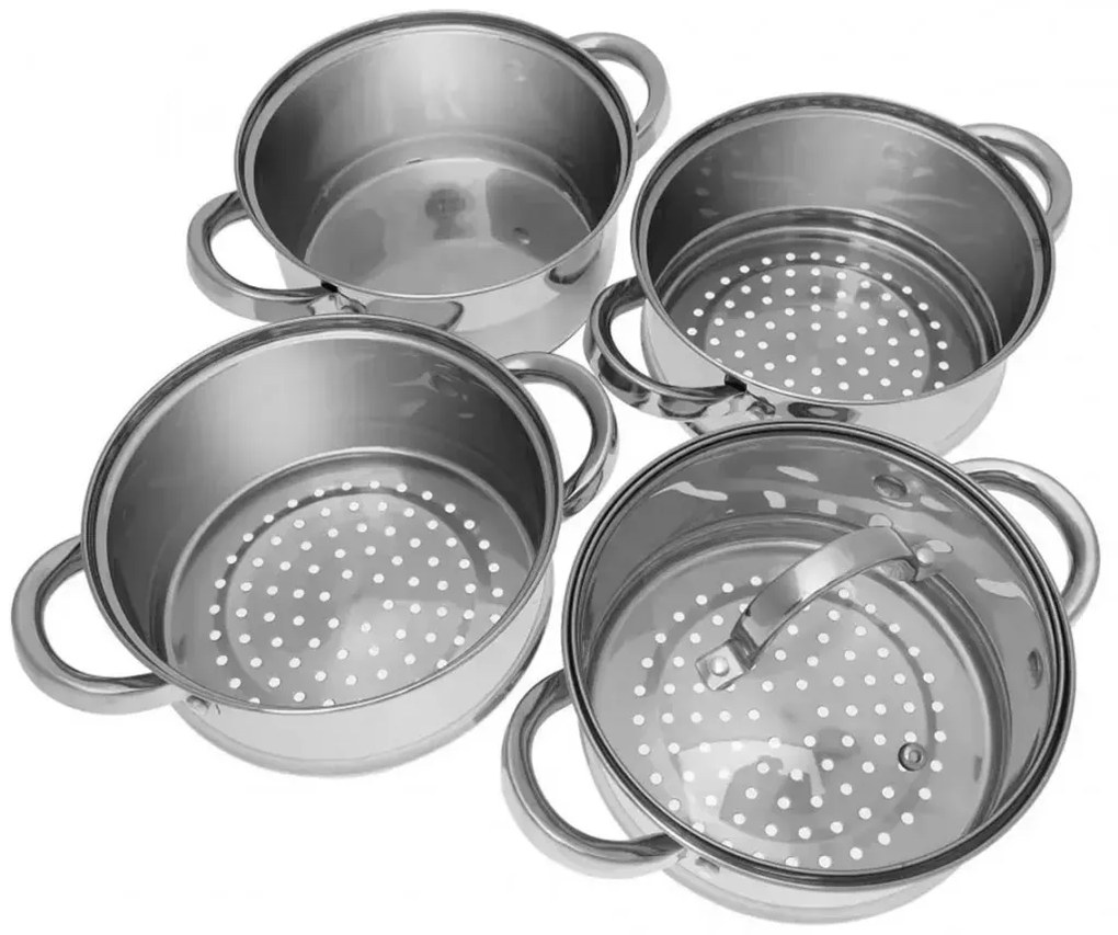 Garnki do gotowania na parze na indukcję 18cm E2-L92