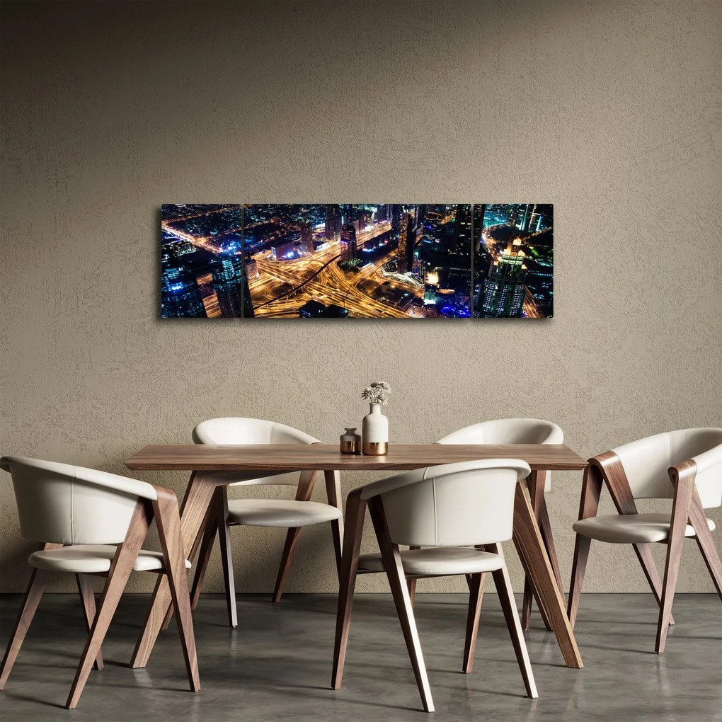 Obraz miasta nocą (170x50 cm)