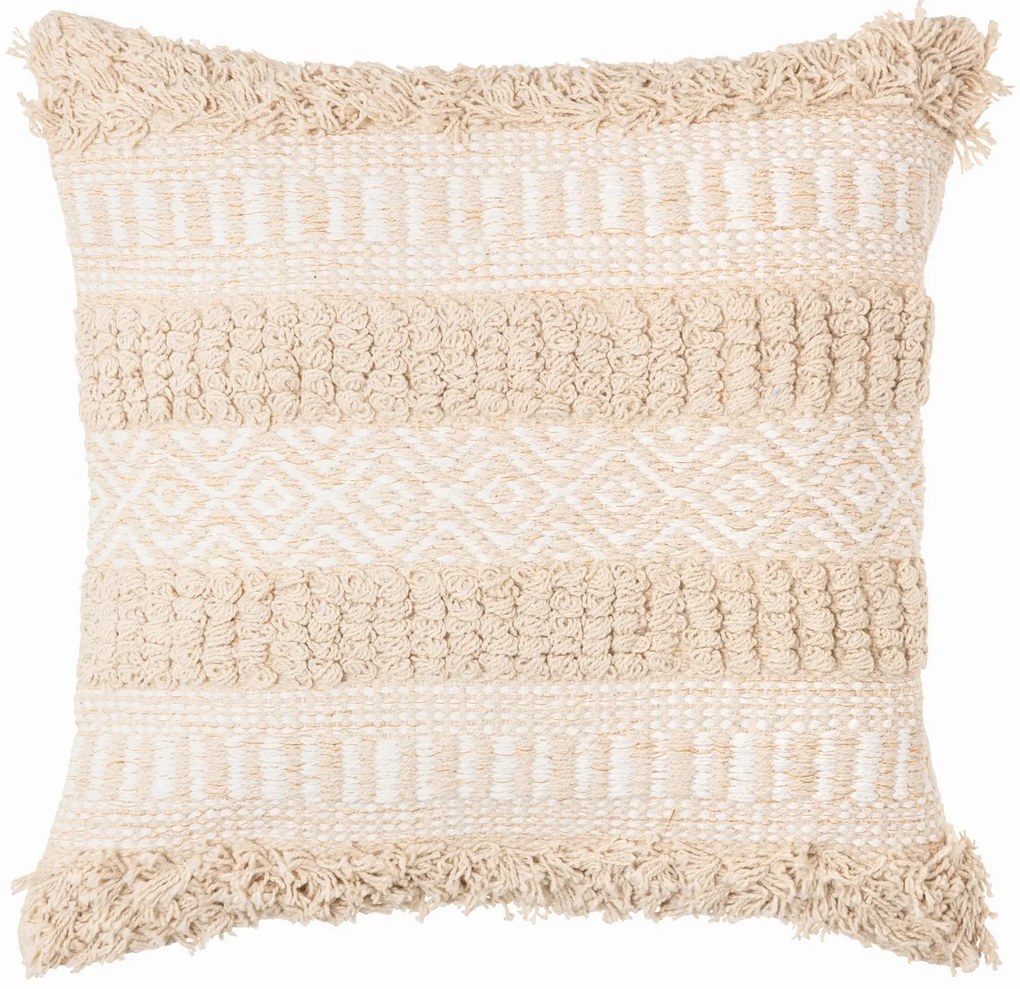 Ozdobna poduszka Cot Sand, bawełniana, boho, 40 x 40 cm