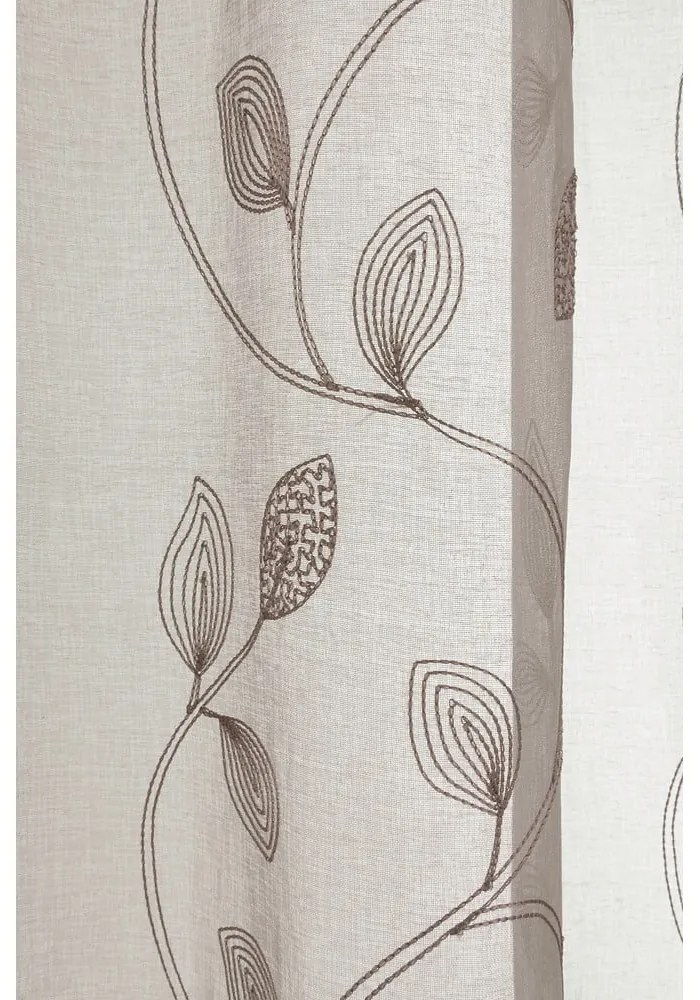 Brązowa firanka z woalu 135x245 cm – Sehlbach