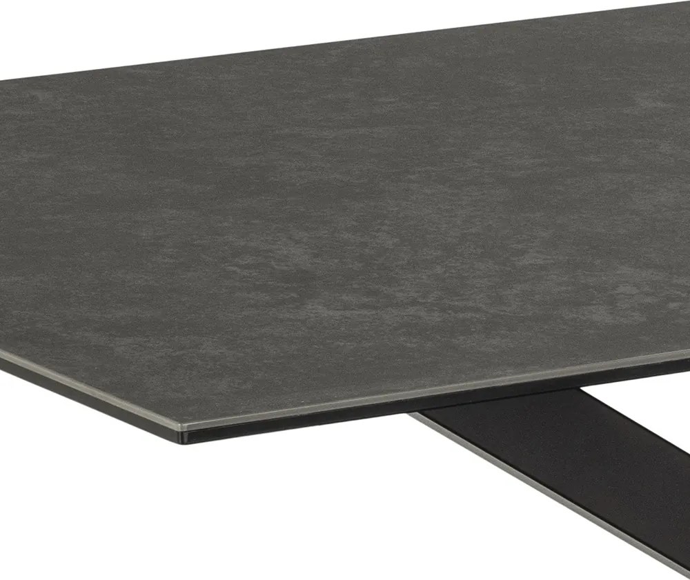 Czarny stół z ceramicznym blatem Heaven 160x90