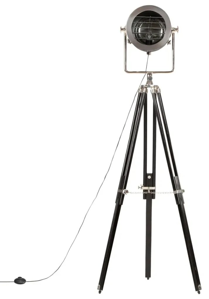 Czarna retro lampa podłogowa regulowana R4-A64