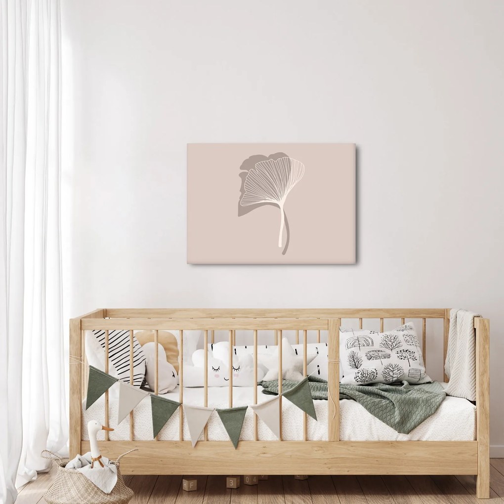 Obraz - Beżowe liście N⁰4 (70x50 cm)
