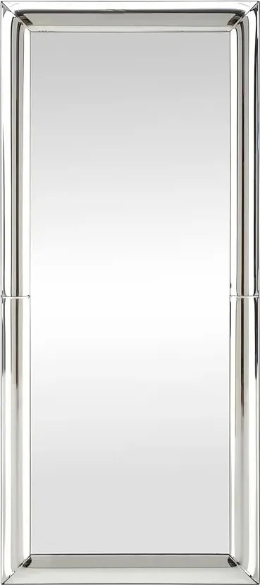 Srebrne prostokątne lustro wiszące T8-E79