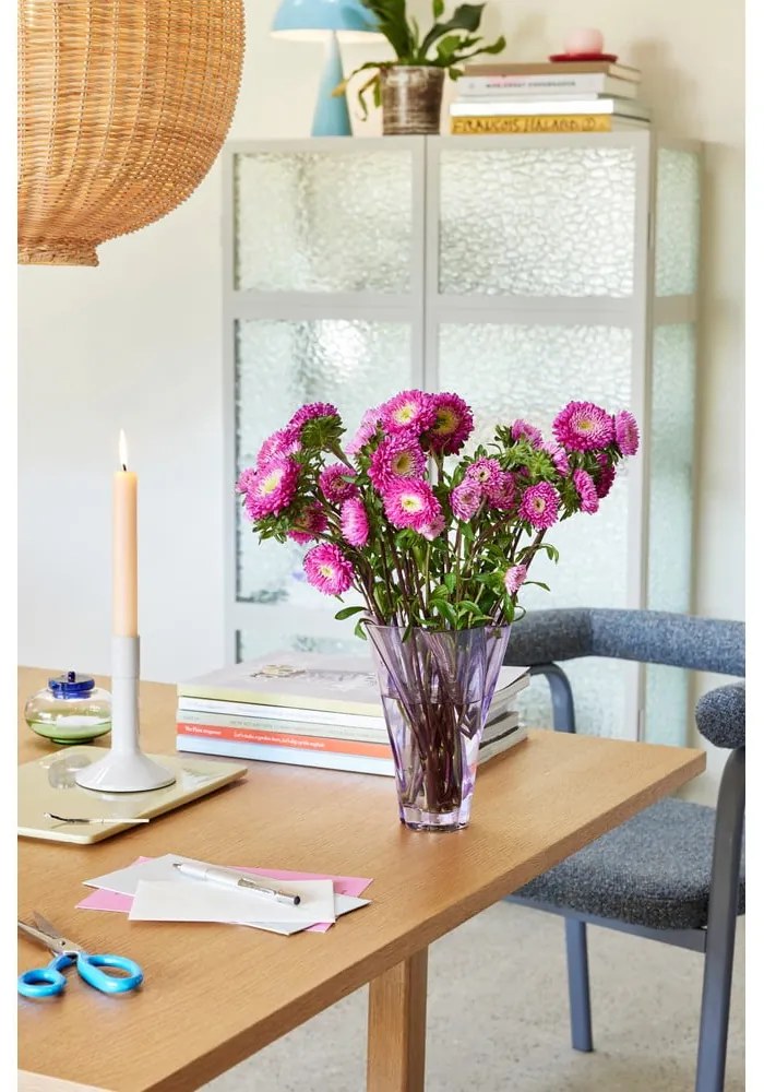 Fioletowy szklany ręcznie wykonany wazon (wysokość 18 cm) Bloom – Hübsch