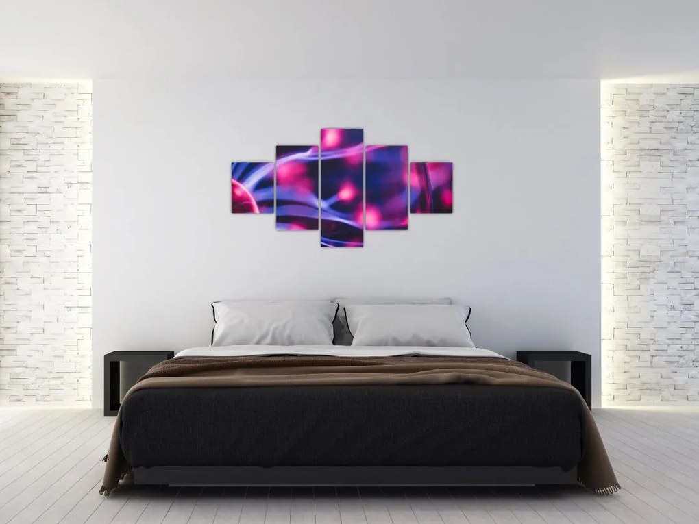 Abstrakcyjny fioletowy obraz (125x70 cm)
