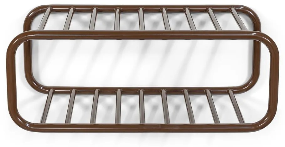 Ciemnobrązowa metalowa wisząca szafka na buty 72x28x35 cm Retro – Spinder Design