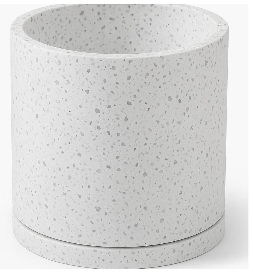 Zestaw 2 białych doniczek Bonami Selection Terrazzo, ø 26 cm