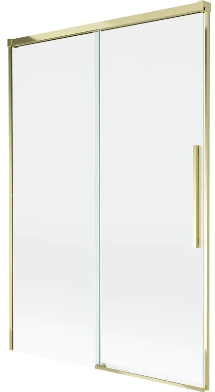 Mexen Rox parawan nawannowy 2-skrzydłowy rozsuwany 120 x 150 cm, transparent, złoty - 8C9-120-001-50-00
