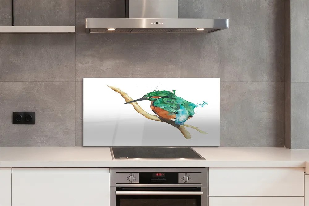 Panel Szklany Artystyczna Ilustracja Papugi