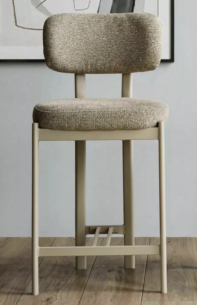 Tapicerowany hoker Misaki H-2 Signal, nogi kaszmirowe