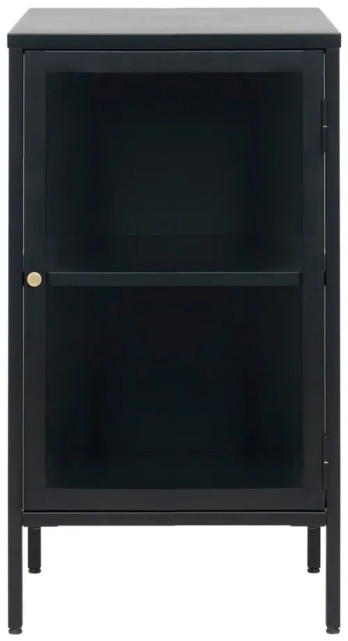 Czarna metalowa witryna 45x85 cm Carmel – Unique Furniture