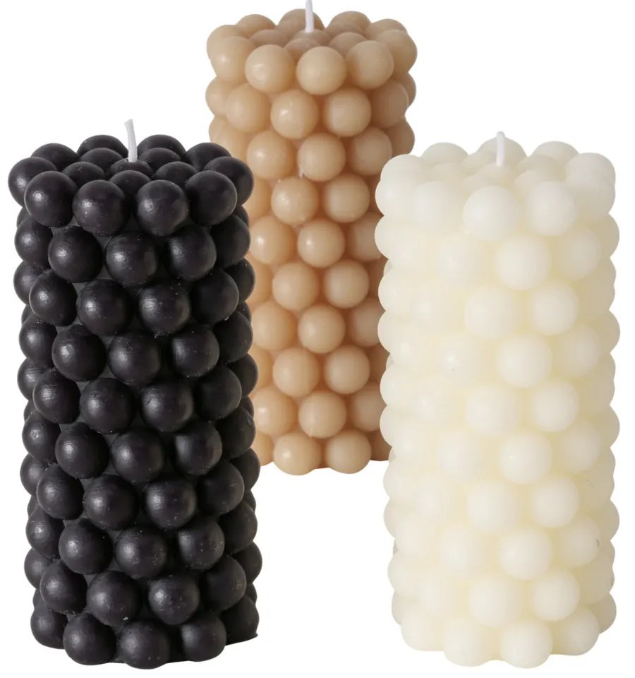 Świeczka dekoracyjna Pearls, 14 x 7 cm