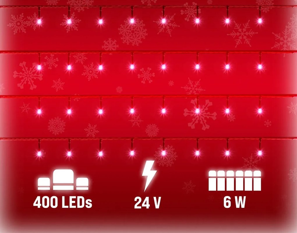 Świąteczny łańcuch świetlny SIMPLE, 40m, zimna biała Monzana