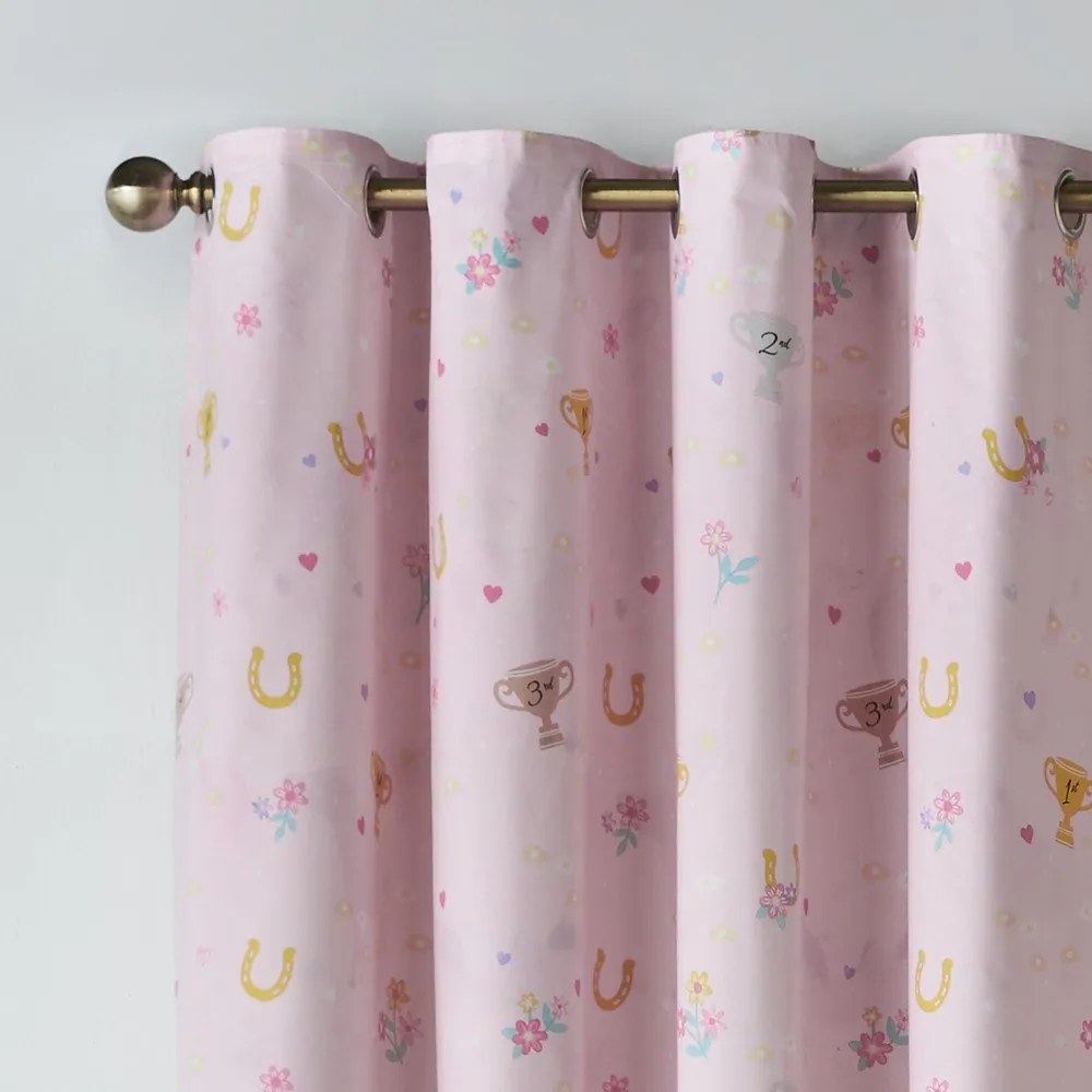 Kremowa zasłona dziecięca 2 szt. 168x183 cm Happy Horses – Catherine Lansfield