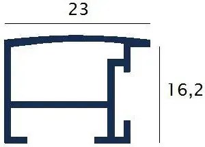 Czarne prostokątne lustro aluminiowe B1-P86