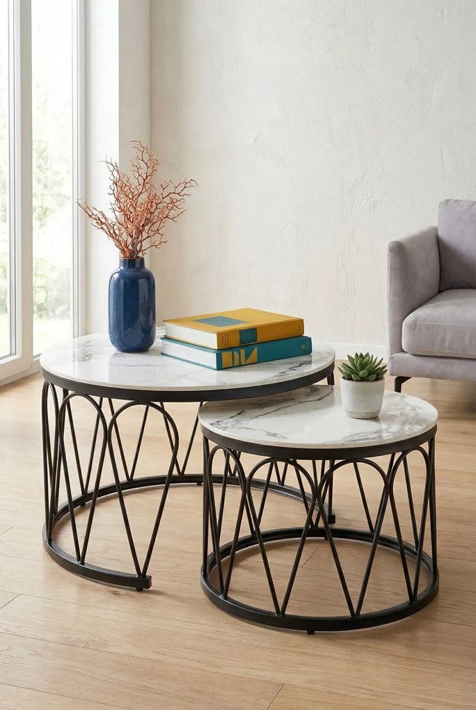 Zestaw nowoczesnych stolików kawowych N6-D21