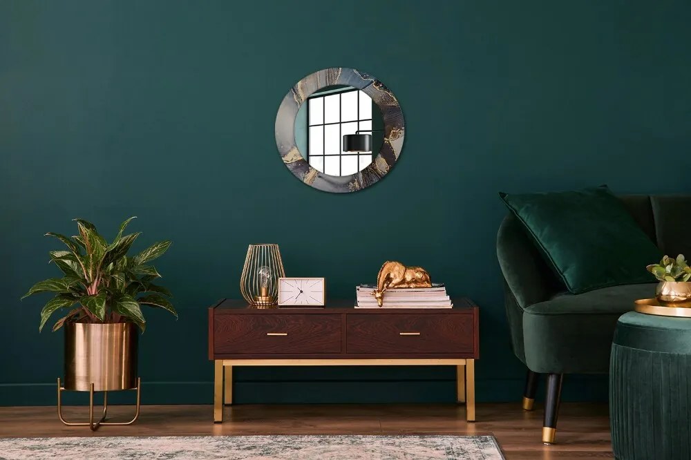 Lustro dekoracyjne okrągłe Abstrakcyjny płyn