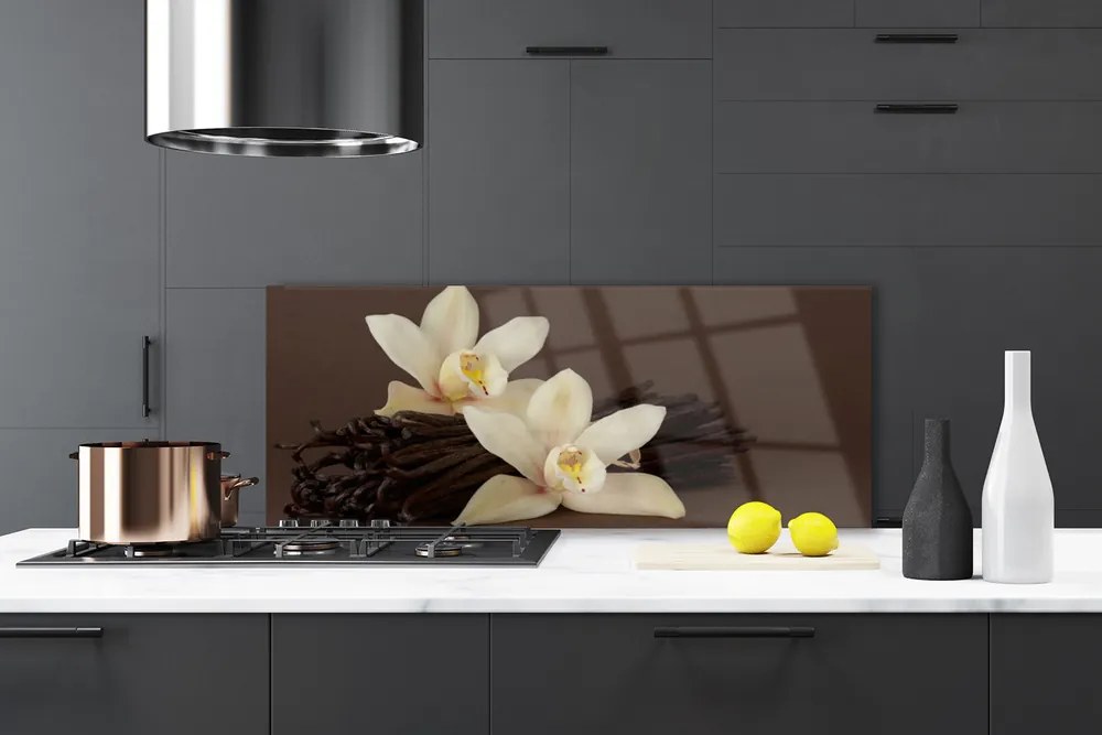 Panel Szklany do Kuchni Botaniczny Aromat Wanilii