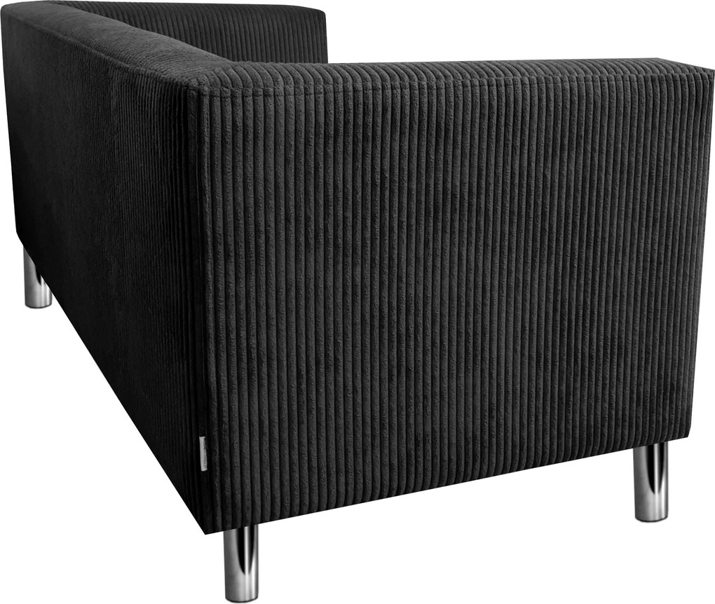 Sofa Monaco : Kolor nogi - Chrom, Kolor tkaniny - Kronos7/Poso135, Typ tkaniny - Kronos/Poso, Wysokość nogi - 15 cm