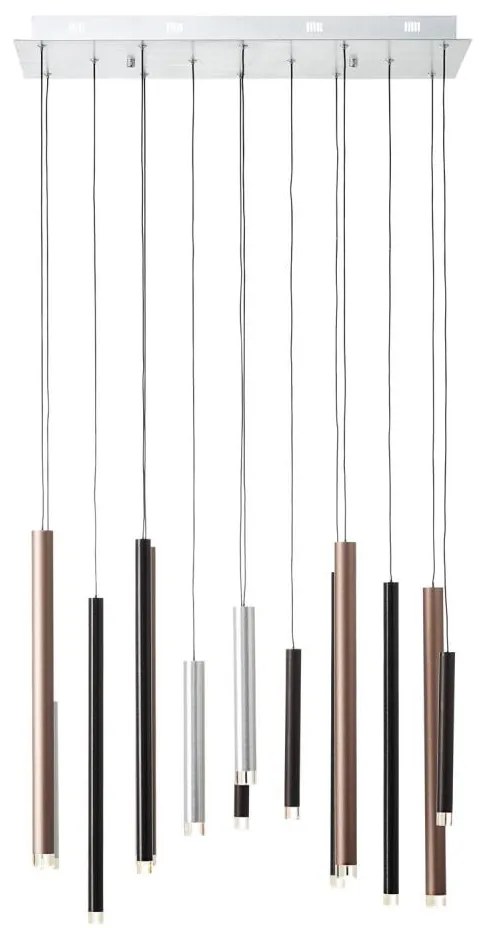 Brilliant -LED ściemnialny żyrandol na lince CEMBALO LED/60W/230V chrom/czarny/brązowy