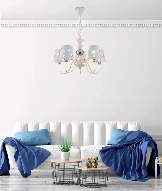 Biała nowoczesna lampa wisząca - D221 T3-A54