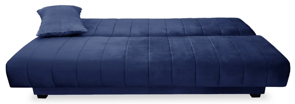 Sofa z Funkcją Spania SIGMA Rozkładana Wersalka Dwuosobowa Granatowa Nowoczesna do Salonu
