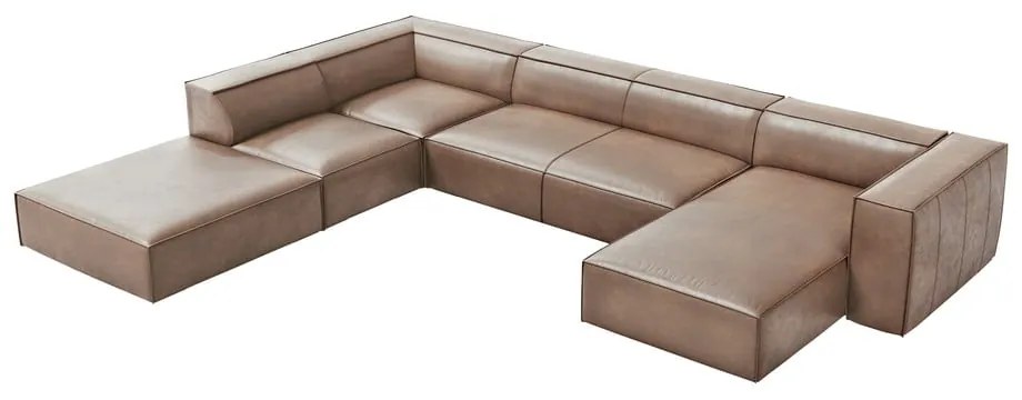 Jasnobrązowy skórzany narożnik (lewostronny) Madame – Windsor &amp; Co Sofas