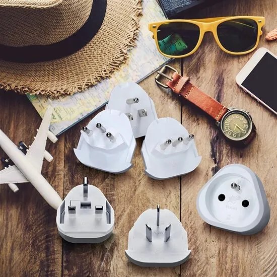 Solight PA20 Uniwersalny adapter podróżny, uziemiony