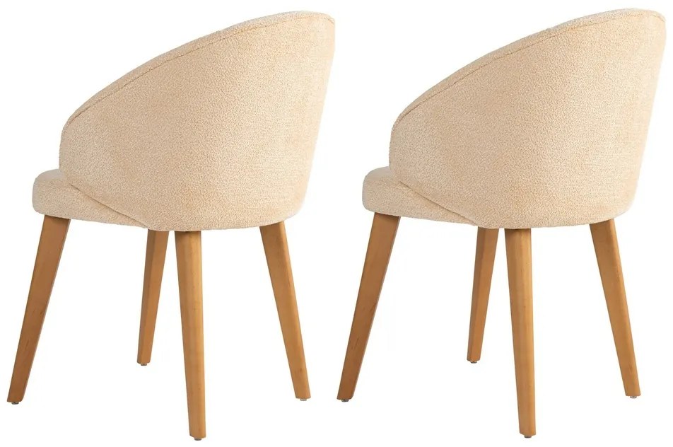 Zestaw krzeseł do jadalni Bentley Beige and Dark Oak, 2 szt.
