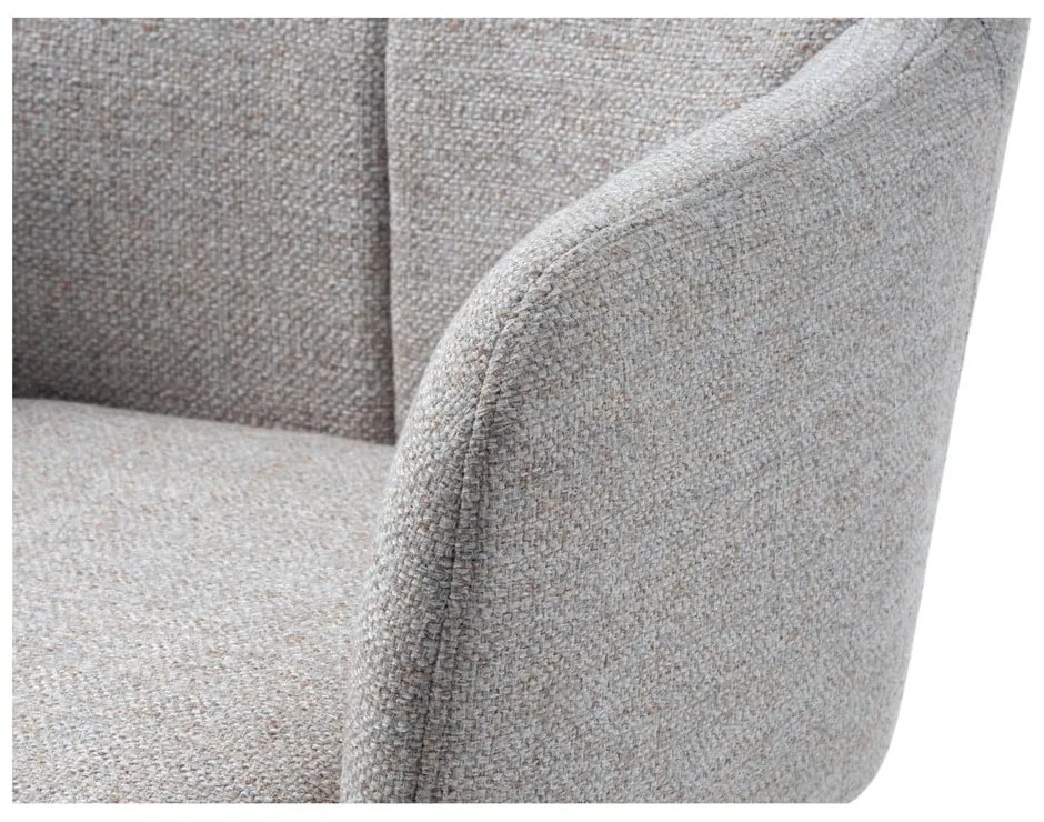 Jasnoszary obrotowy fotel wypoczynkowy Manning – Unique Furniture