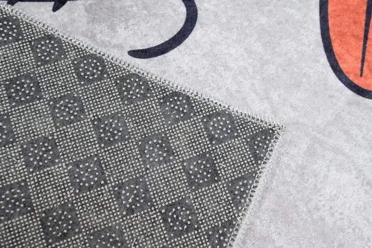 Jasnoszary dywan dziecięcy miś indianin C1-S37