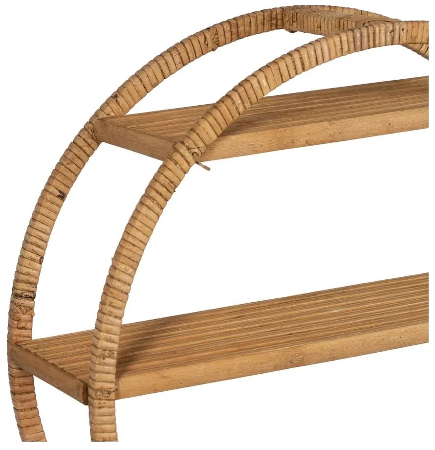 Wielopoziomowa rattanowa półka w naturalnym kolorze 45,5 cm – Ixia