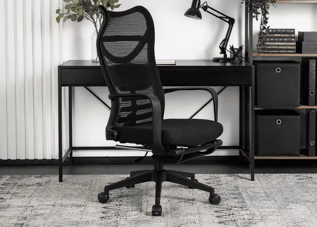 Ergonomiczny fotel biurowy Anaya z regulowanym zagłówkiem i wysuwanym podnóżkiem – komfort i design na najwyższym poziomie