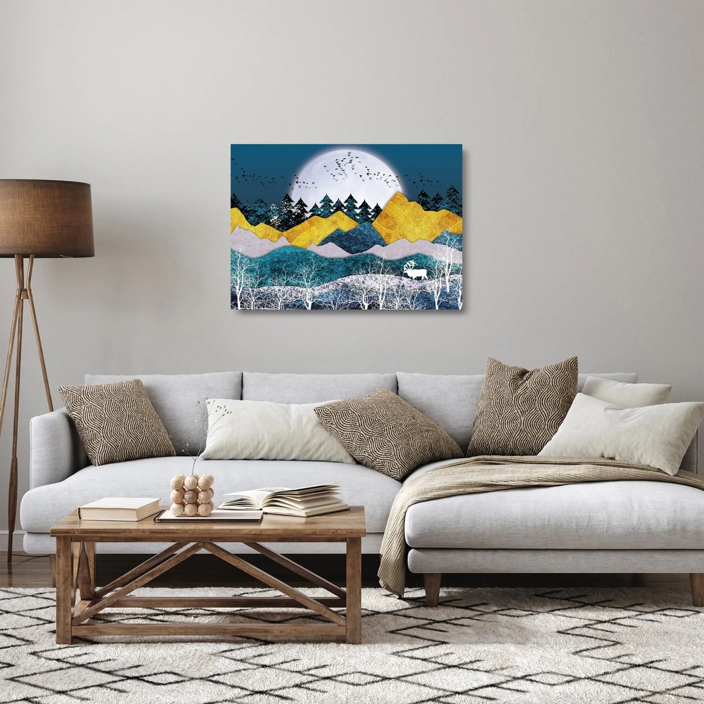 Obraz na szkle - Krajobraz polarny (70x50 cm)