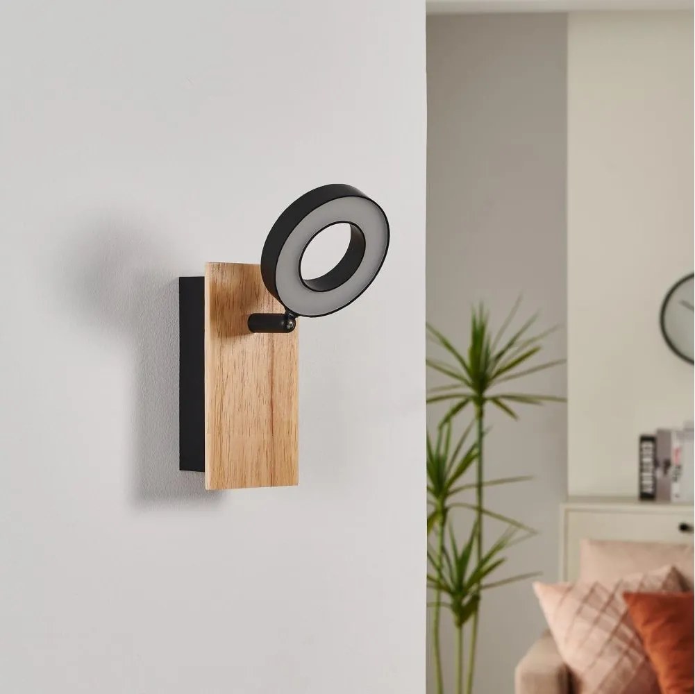 Eglo 901202 - Kinkiet punktowy LED RIELVES LED/4,2W/230V czarny/brązowy