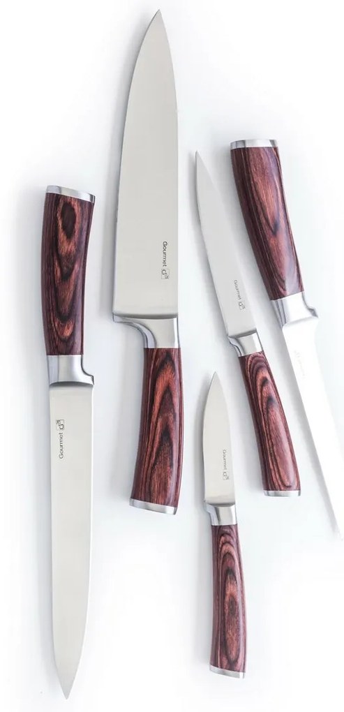 Zestaw noży G21 Gourmet Nature 5 szt. + bambusowy blok