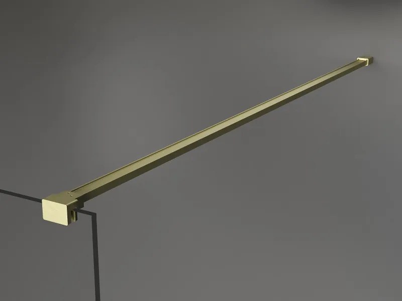 Mexen Kioto ścianka prysznicowa Walk-in 120 x 200 cm, transparent 8 mm, złota szczotkowana - 800-120-101-55-00