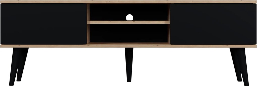Skandynawska szafka RTV Toronto 160 dąb artisan/czarny