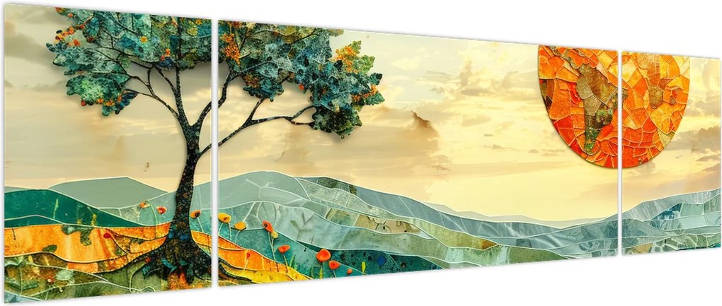 Obraz - Ilustracja krajobrazu (170x50 cm)