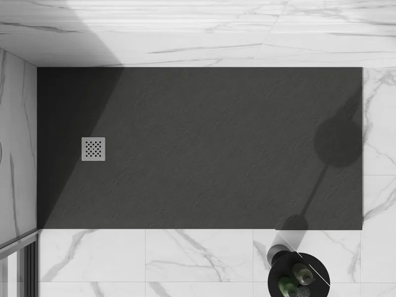 Mexen Stone+ brodzik kompozytowy prostokątny 200 x 90 cm, antracyt - 44719020