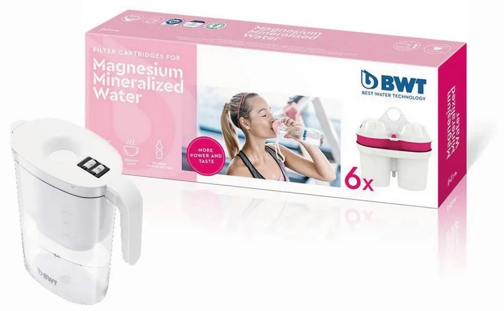 BWT Filtry wymienne 6 sztuk + dzbanek VIDA MEI 2,6 l gratis