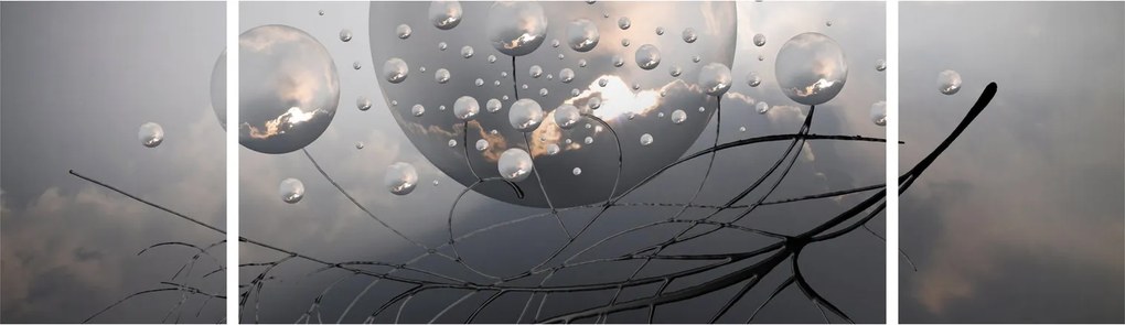 Obraz abstrakcyjnych kul (170x50 cm)