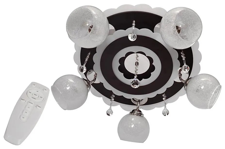 Oprawa punktowa ARONA 5xE27/15W/230V+LED czarna