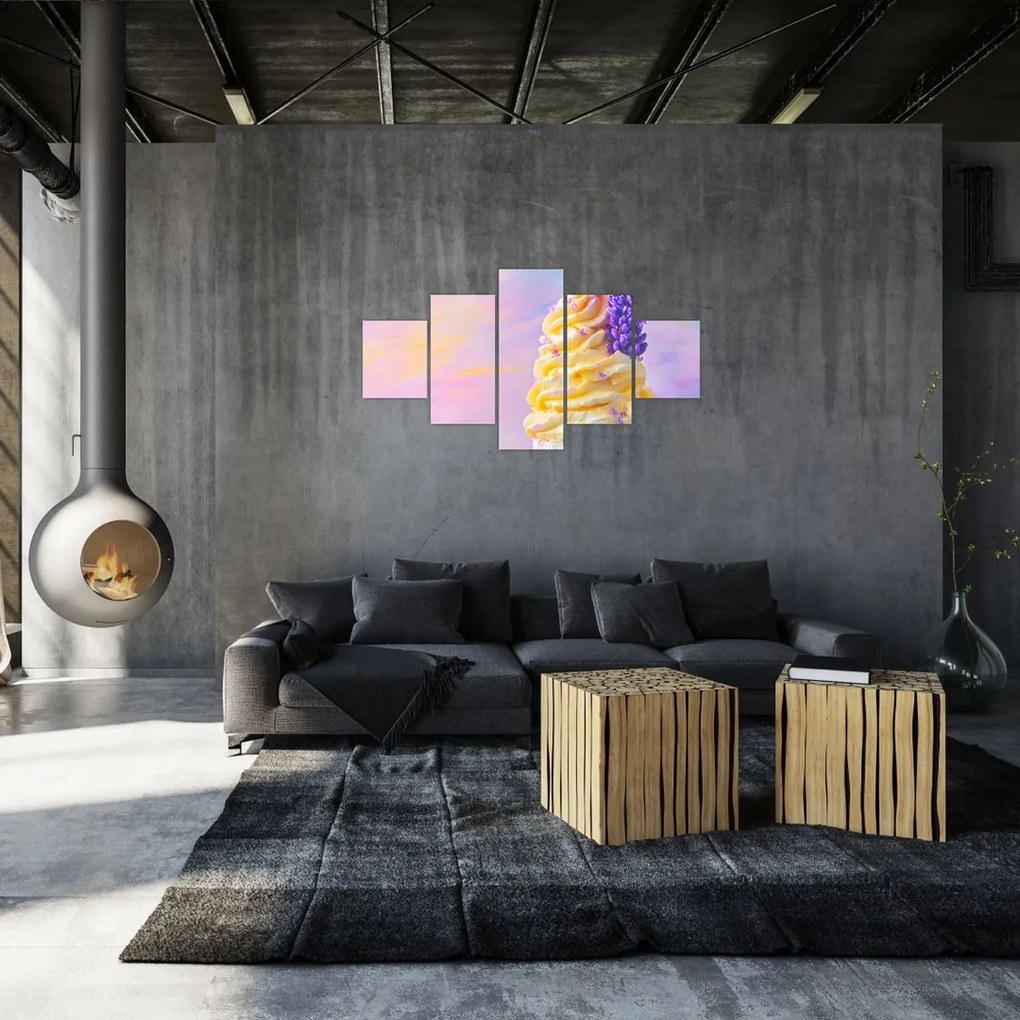 Obraz - Lody z lawendą (125x70 cm)