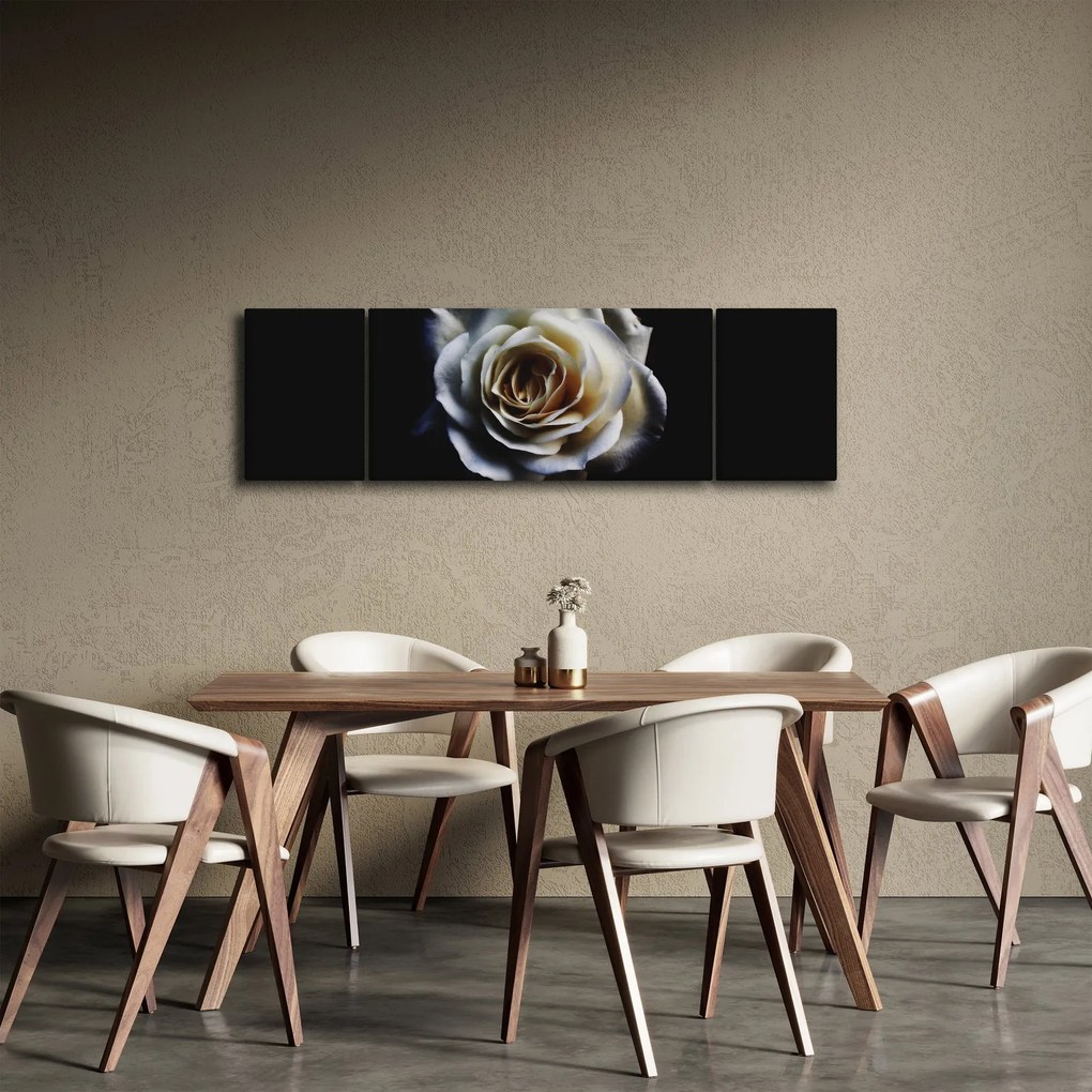 Obraz białej róży (170x50 cm)