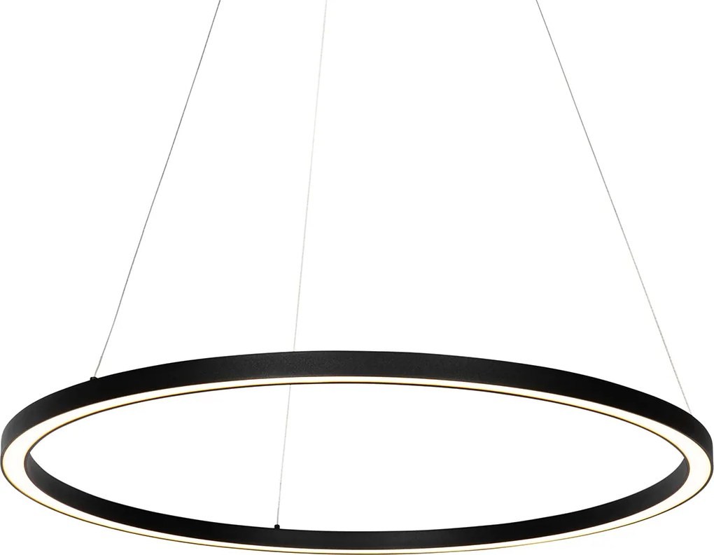 Lampa wisząca czarna 80 cm w komplecie z LED 3-stopniowo ściemnialna - Girello
