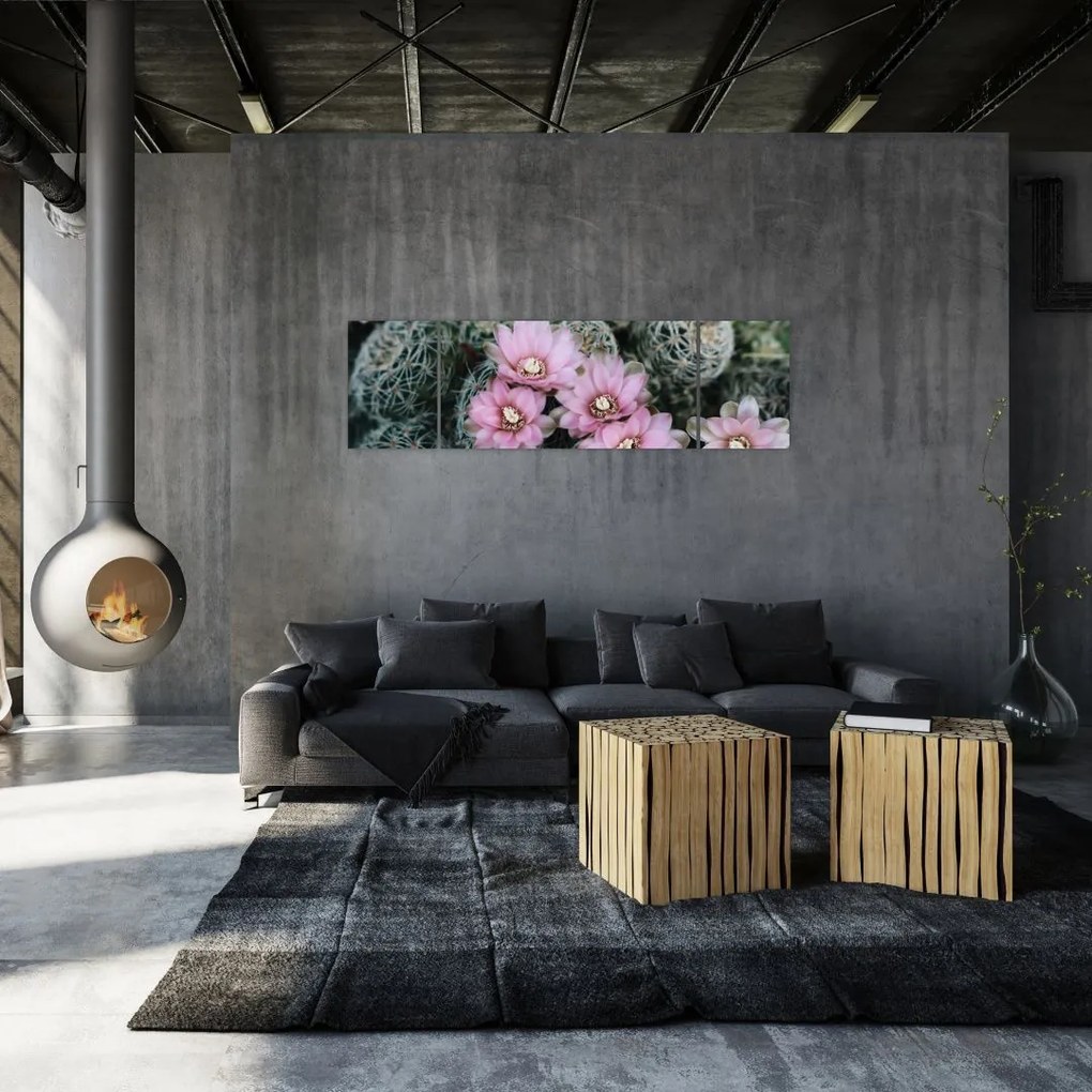Obraz kwiatu kaktusa (170x50 cm)