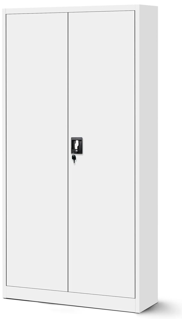 Zestaw 4x biurowa szafa metalowa na akta JAN, 900 x 1850 x 400 mm, biała